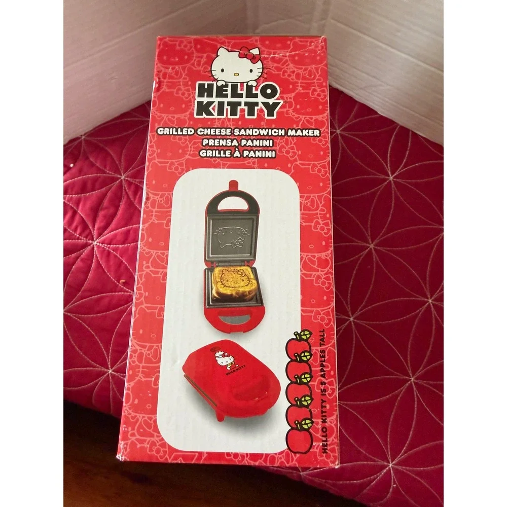 Sanrio Hello Kitty Grilled Cheese Sandwich Maker Panini Press Red New